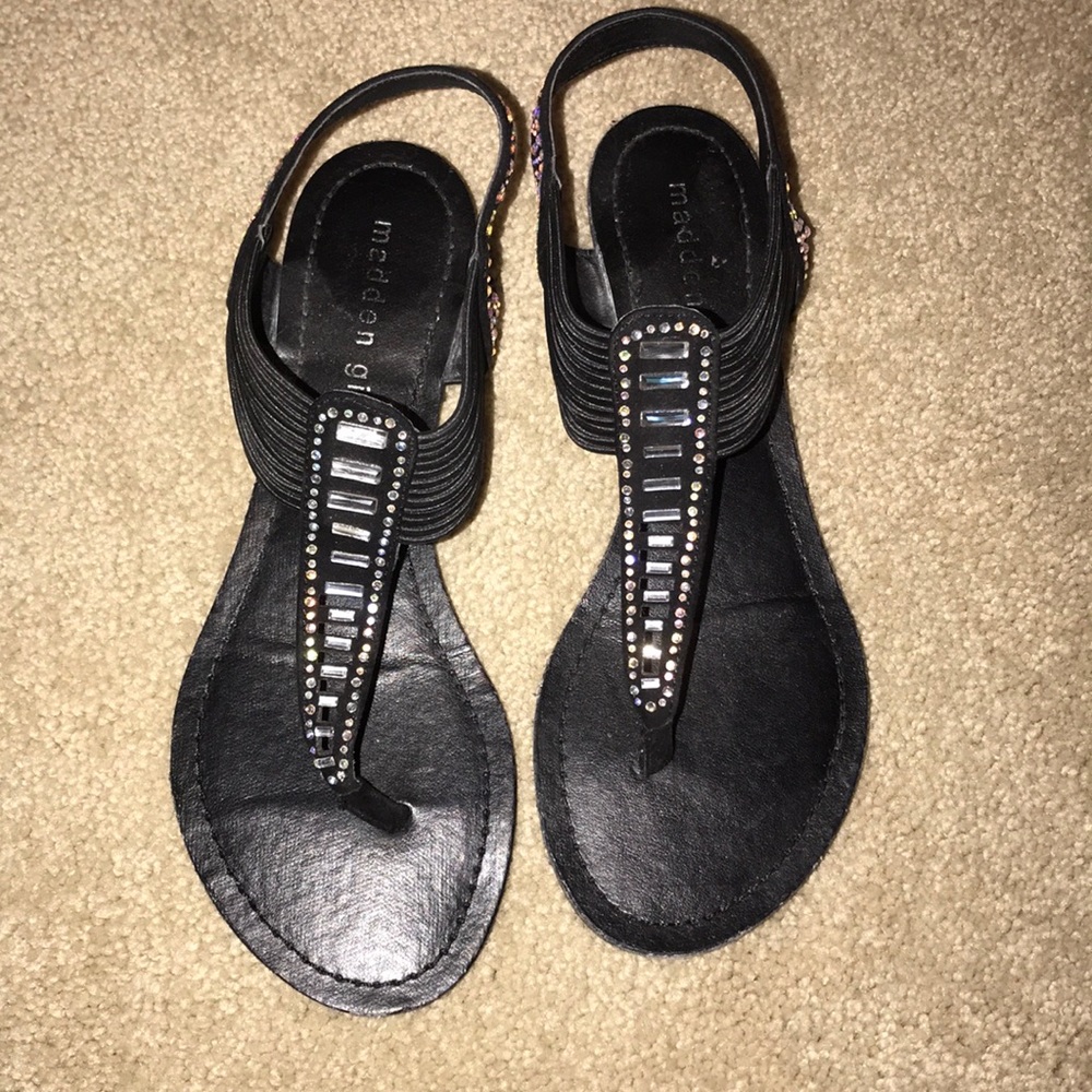 Madden Girl black sparkly sandals